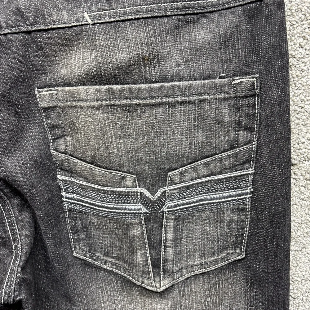 Vintage Southpole Jeans Mens 38x32 Black Denim Y2K Baggy Wide Leg Streetwear EUC